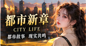 街角的人情与成长主题画面